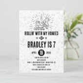 Roller Blading Anniversaire Fête Invitation (Debout devant)