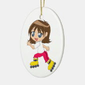 Roller Blading Girl Ornament (Links)