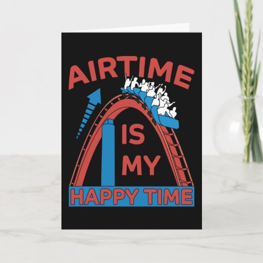 Roller Coaster Funny Amusement Park Gift Kaart (Voorkant)