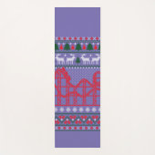 Roller Coaster Scene Ugly Christmas Sweater Yogamat (Voorkant)