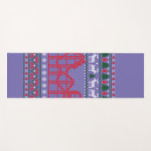 Roller Coaster Scene Ugly Christmas Sweater Yogamat (Voorkant (horizontaal))