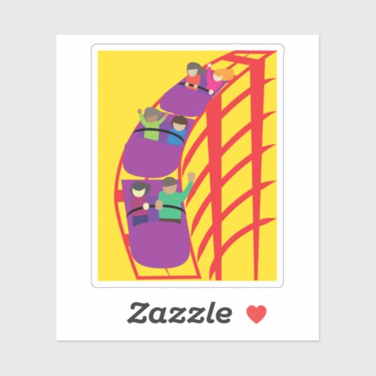 Roller Coaster van dichtbij Sticker (Vel)