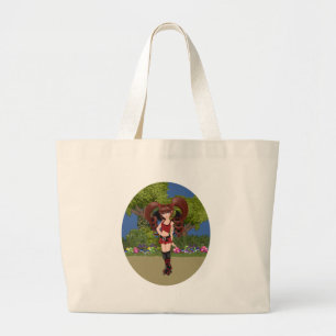Roller Derby Anime Fairy Skating Grote Tote Bag