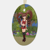 Roller Derby Anime Fairy Skating Keramisch Ornament (Links)