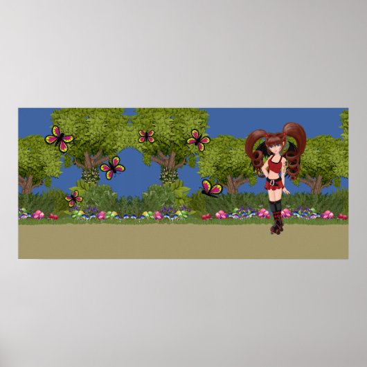Roller Derby Anime Fairy Skating Poster (Voorkant)