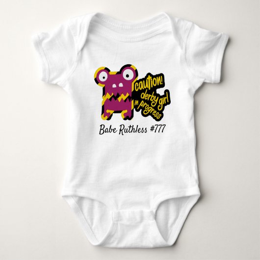 Roller Derby Baby Bodysuit - Personaliseer het! (Voorkant)