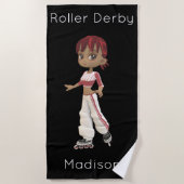 Roller Derby Beach Towel Strandlaken (Voorkant)