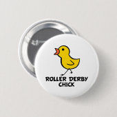 Roller Derby Chick Button (Voorkant /achterkant)