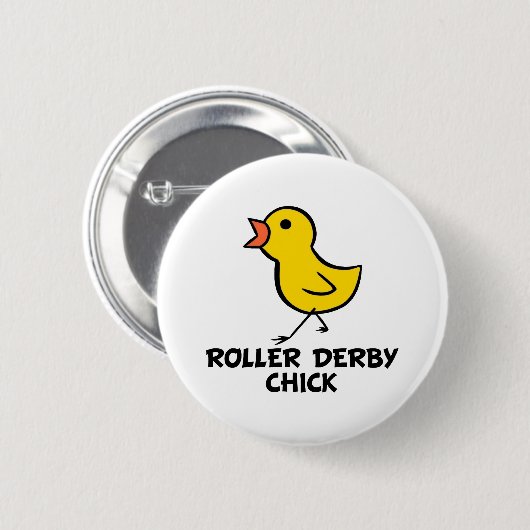 Roller Derby Chick Button (Voorkant /achterkant)