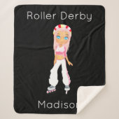 Roller Derby Couverture Sherpa personnalisée (Devant)