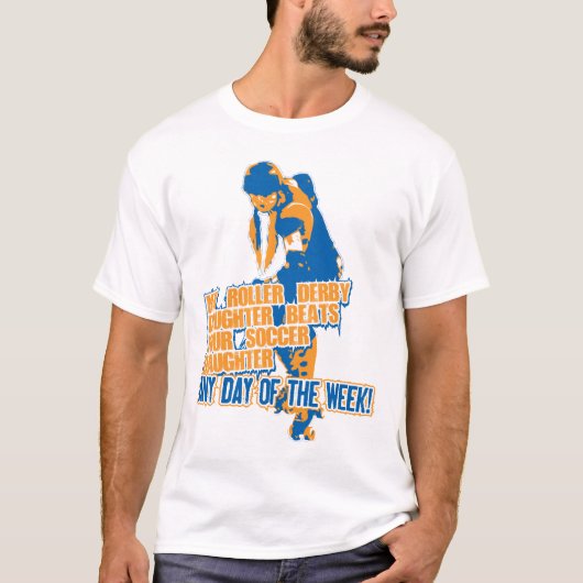 Roller Derby Daughter blue T-shirt (Voorkant)