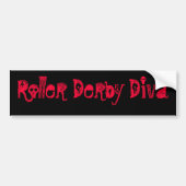 Roller Derby Diva Bumpersticker (Voorkant)