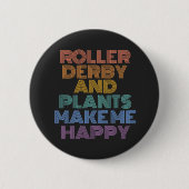 ROLLER DERBY EN PLANT BUTTON PIN (Voorkant)