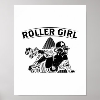 Roller Derby Girl | Inline Skater Gift Ideeën Poster