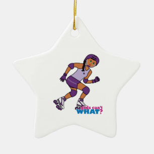 Roller Derby Girl Keramisch Ornament