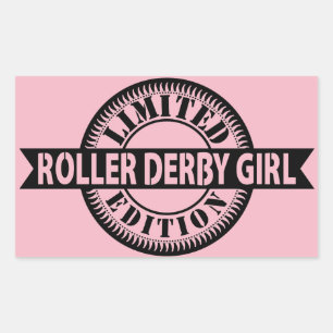 Roller Derby Girl Limited Edition, Skating Design Rechthoekige Sticker
