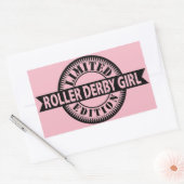 Roller Derby Girl Limited Edition, Skating Design Rechthoekige Sticker (Envelop)