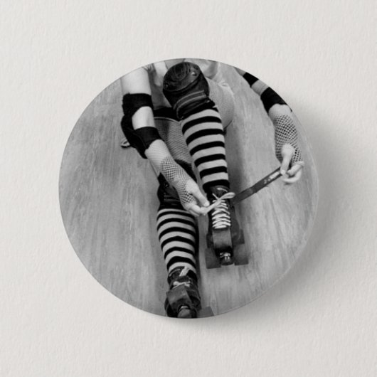 Roller Derby Girl Ronde Button 5,7 Cm (Voorkant)