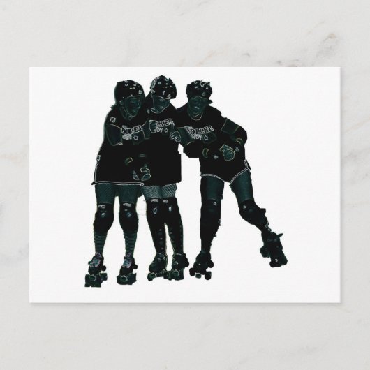 Roller Derby Girls Briefkaart (Voorkant)