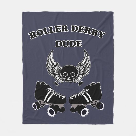 Roller Derby Guy Fleece Deken (Voorkant)
