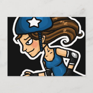 Roller Derby Jammer Briefkaart