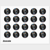 Roller Derby Jammer Ronde Sticker (Vel)