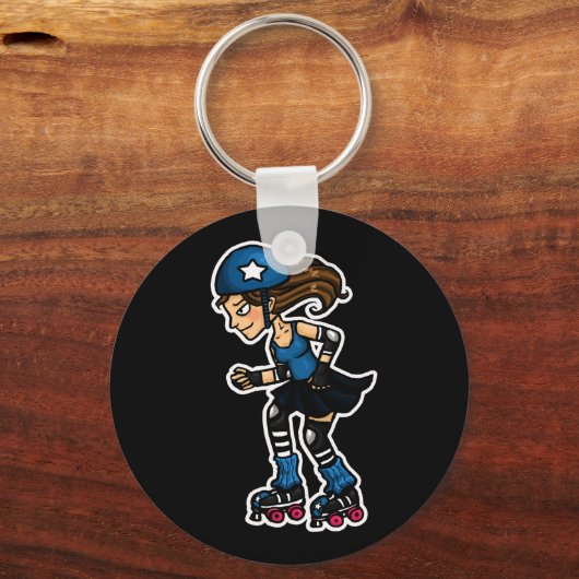 Roller Derby Jammer Sleutelhanger (Voorkant)