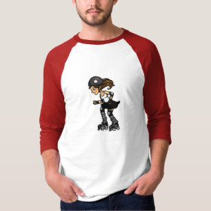 Roller Derby Jammer zwart-wit T-shirt