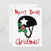 Roller Derby Kerstmis, Roller Skating Feestdagenkaart (Voorkant / Achterkant)