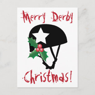 Roller Derby Kerstmis, Roller Skating Feestdagenkaart