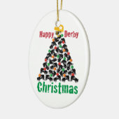 Roller Derby Kerstmis, Roller Skating Keramisch Ornament (Links)