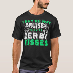 Roller Derby Kisses not Bruises Roller Derby Team T-shirt