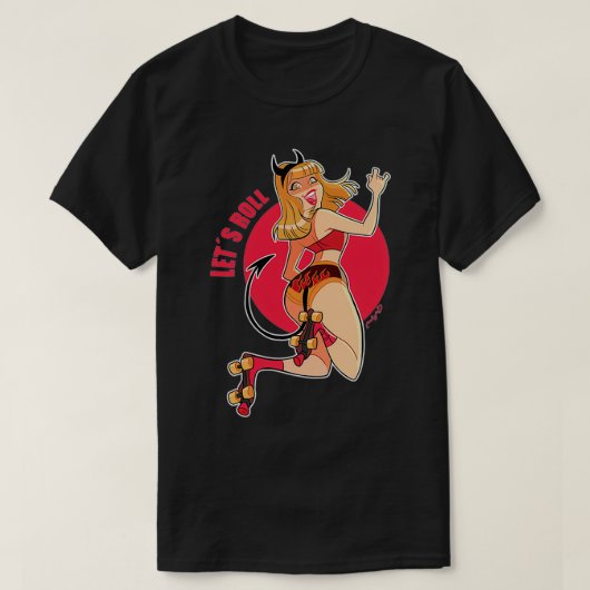 Roller Derby LETx27S ROLL T-shirt (Design voorkant)