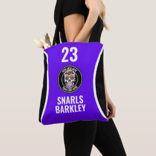 Roller Derby Logo Paars Zwart Teamnaam Uniform Draagtas