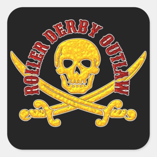 Roller Derby Outlaw Sticker (Voorkant)