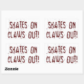 Roller Derby Patins, Claws out ! Autocollant (Feuille)