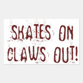 Roller Derby Patins, Claws out ! Autocollant (Devant)