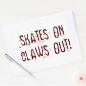 Roller Derby Patins, Claws out ! Autocollant (Enveloppe)