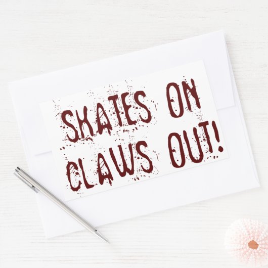 Roller Derby Patins, Claws out ! Autocollant (Enveloppe)