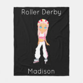 Roller Derby Personalized Fleece Blanket (Voorkant)