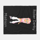 Roller Derby Personalized Fleece Blanket (Voorkant (Horizontaal))