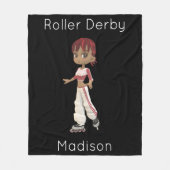 Roller Derby Personalized Fleece Blanket (Voorkant)