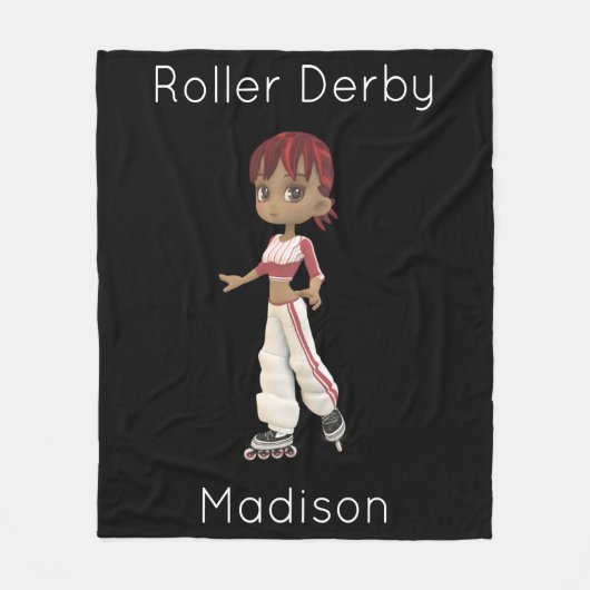 Roller Derby Personalized Fleece Blanket (Voorkant)