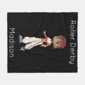 Roller Derby Personalized Fleece Blanket (Voorkant (Horizontaal))