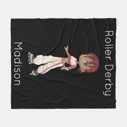 Roller Derby Personalized Fleece Blanket (Voorkant (Horizontaal))