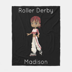 Roller Derby Personalized Fleece Blanket Deken