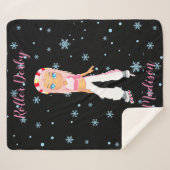 Roller Derby Personalized Sherpa Blanket Deken (Voorkant (horizontaal))