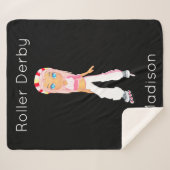 Roller Derby Personalized Sherpa Blanket Deken (Voorkant (horizontaal))