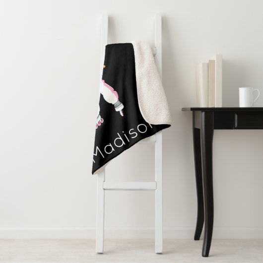 Roller Derby Personalized Sherpa Blanket Sherpa Deken (In situ)