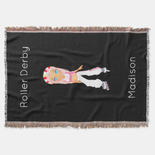 Roller Derby Personalized Throw Blanket Deken